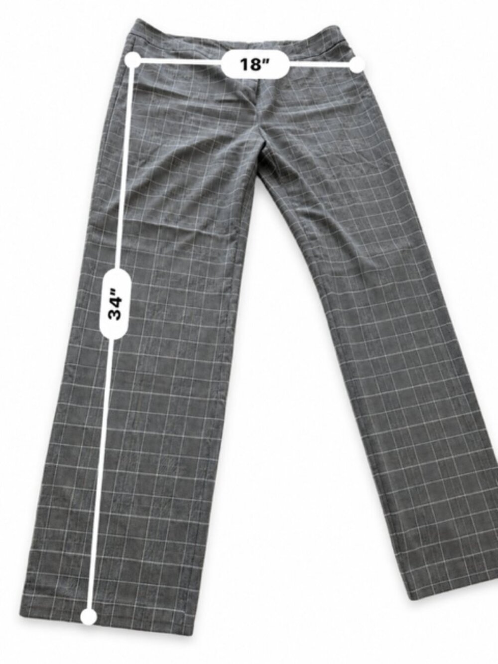 Chadwicks Gray Plaid Career Dress Pants – Women’s Size 12T (Tall)